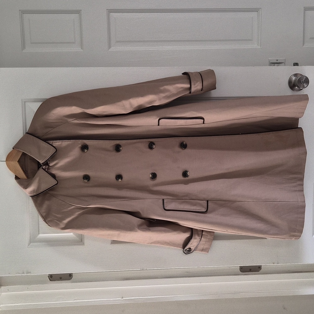 Ralph Lauren faux leather trim trench coat - Picture 6 of 6